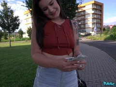 Américain, Sucer une bite, Queue, Seins naturels, Pov, Public, Chatte, Nénés