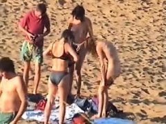 Amatør, Strand, Utendørs, Softcore, Kikker