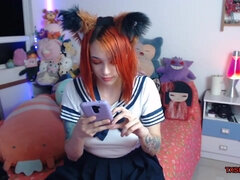 Foxy school girl without bra and panties Webcam