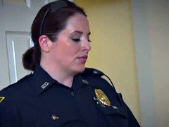 Bigass female domination cops ride black suspects cock