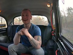 Bigbutt euro taxi driver rides his passenger before doggy style sex