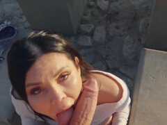 Russian beauty with big tits fucked by Spanish pickup artist