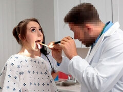Grosse titten, Blasen, Braunhaarige, Hundestellung, Lecken, Krankenschwester, Muschi, Flotter dreier