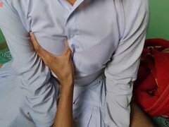 Desi school girl Mili Bhabi gets down and dirty with some Hindi chat