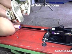 Barbara Struggling with a Fuck Machine