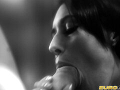 Pijpbeurt, Sperma shot, Europees, Gapende, Hardcore, Kousen