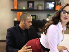 フェラチオ, カワイイ, ハードコア, なめる, オフィス, ポルノスター, オマンコ, ラフ