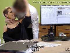 美人, ブロンド, 巨乳な, ぽちゃ, なめる, オフィス, オマンコ, 義母