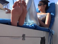 SOMEONE COULD SEE US! Viva Athena Sneaky Blowjob on Boat During Covid 19