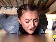 Blondine, Sperma im mund, Spermaladung, Hundestellung, Hd, Orgasmus, Reiten, Titten