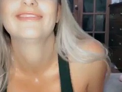 Amateur blonde teen with big tits does cock between tits, I found her on Hookmet.com