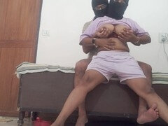 Aunty hooks up in her bedroom for a wild night