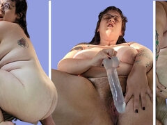 Amatéři, Bbw, Ženský, Vlasaté, Masturbace, Sólo, Tetování