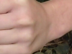 Blasen, Spermaladung, Handjob, Nylon, Im freien, Strumpfhose