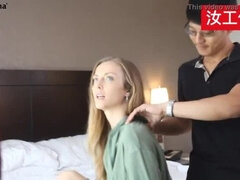 Blondine, Chinesisch, Japanische massage, Koreanisch, Lecken, Muschi, Ablutschen, Flotter dreier