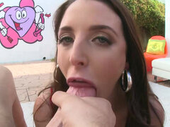 Voluptuous Australian bombshell Angela White burying huge boner in her tight rectum