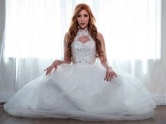 엉덩이, 오랄섹스, 도기스타일, 드레스, 핸드잡, 밀프, 빨간 머리