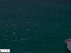 Spiaggia, Pompino, Brunetta, Pisello, Piccola, Pubblico, Succhiando, Tette