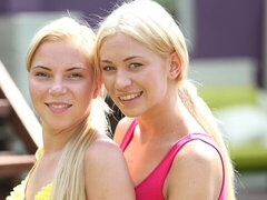 Talented Angie Koks and Linsay Olsen's masturbation sex