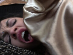 In den arsch, Braunhaarige, Klaffend