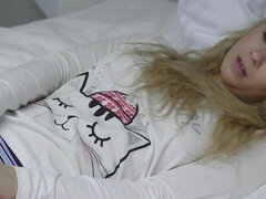 Camera da letto, Bionda, Carina, Da dietro, Toccando, Flessibile, Magra
