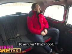 Female Fake Taxi Sexy driver sucks and fucks fare to get even