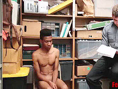 black Teen Twink Fucked rock-hard By milky Cop -