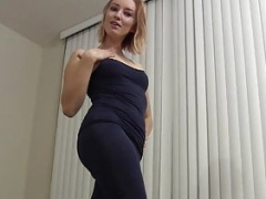 Blow a large load all over my butt in yoga pants, JOI