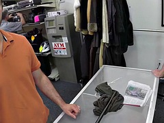 Gay pawnshop client fucked in the ass by the boss in the office