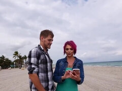 Anna Bell Peaks meets a handsome dude at the beach