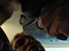 Sloppy face throat and ass fucked over over
