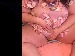 LittlePrincessB420 plumper DIAPER GIRL IN SATIN undies jerking
