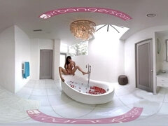 VR Bangers - [360°VR] Hot Brazilian Chick Rubbing her WET PUSSY in The Tub