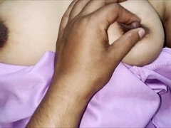 Cute Indian housewife enjoys an intimate session with her husband