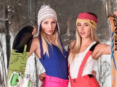 Haley Hill and Katrin Tequila Have an Alpine Anal Trio