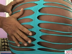 Big ass fat ebony milf sucking then fucking petite man