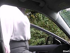 Hitchhiking fatty getting pussy licked and fucked