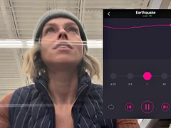 Public cumming at the grocery store with Lush remote controlled vibrator