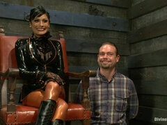 Trældom, Ansigt sidde, Give finger, Latex, Prostate, Straf, Slave, Spanking