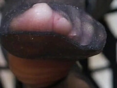 Fotfetisj, Hjemmelaget, Moden, Strømpebukse, Alene