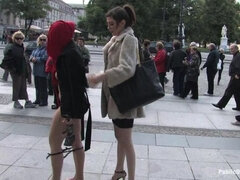 Sucer une bite, Bondage, Domination, Femelle, Humiliation, Public, Rugueux, Esclave