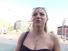 Gorgeous blonde busty babe POV exciting adult clip