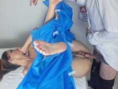 Amateur, Médico, Despelote, Casero, Público, Pelirrojo, Adolescente, Uniforme