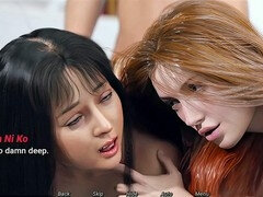 Anal, Stjärt mot mun, Lesbisk, Trekant