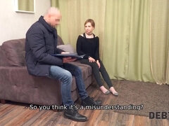 Teen Russian debtor pays for gadgets with her cunt