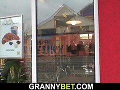 デカ尻, フェラチオ, 祖父, お婆さん, 巨大, 熟年, 現実, 馬乗り