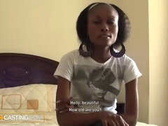 Hot African Model Gets Audition Role For Tightest Black Pussy