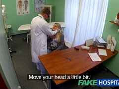 Blonde Dizzy gets creampied by her sneaky doctor in fake hospital