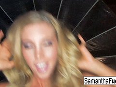 Samantha Saint's Big Boobs Get Closeup and Hardcore Masturbation Action
