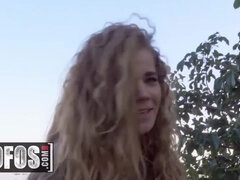 Gorgeous blonde (Sabrina Spice) fills her pussy with big cock in public - MOFOS